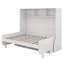 Full Size Murphy Bed With Desk, Farmhouse Style Space-Saving Wall Bed With Built-In Storage Shelves & Convertible Workspace