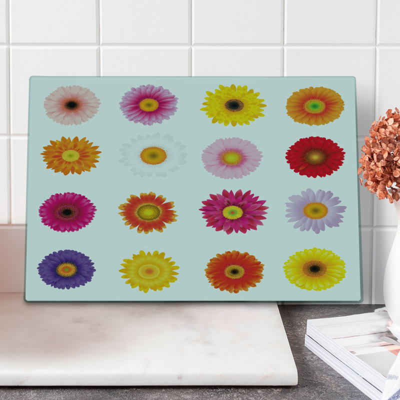 Multicolore planche à découper Ambesonne Gerber Daisy