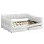 Lit plateforme tapissier avec port USB et 2 tiroirs-1064506376