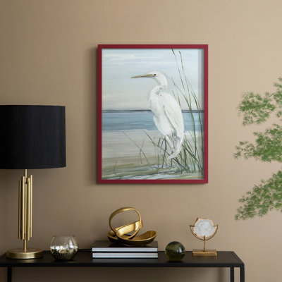 Summertime Heron II Framed Print - Solid Wood