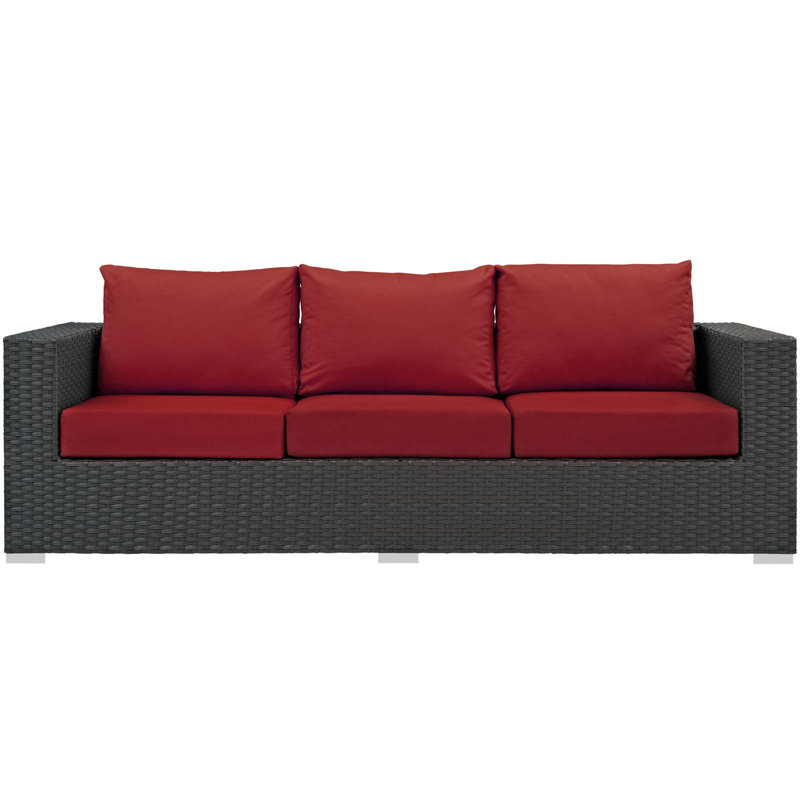 Canapé d'extérieur Modway Sunbrella, Rouge
