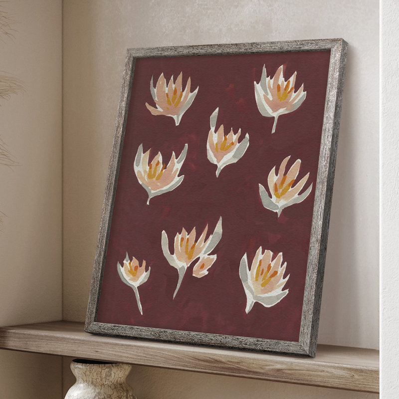«Pink Potpourri II», reproduction encadrée - bois massif, H 11 po x l 9 po