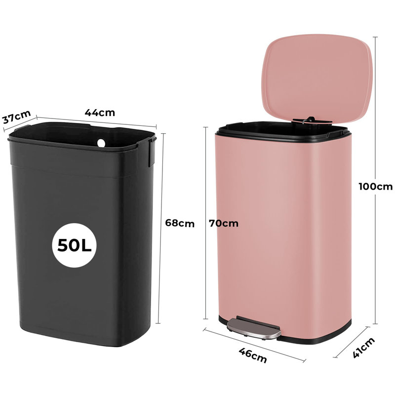Stainless Steel Step On Countertop Waste Bin