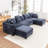 Bennett 6-Piece U-Shaped Sectional Sofa With 2 Ottomans-1321605257