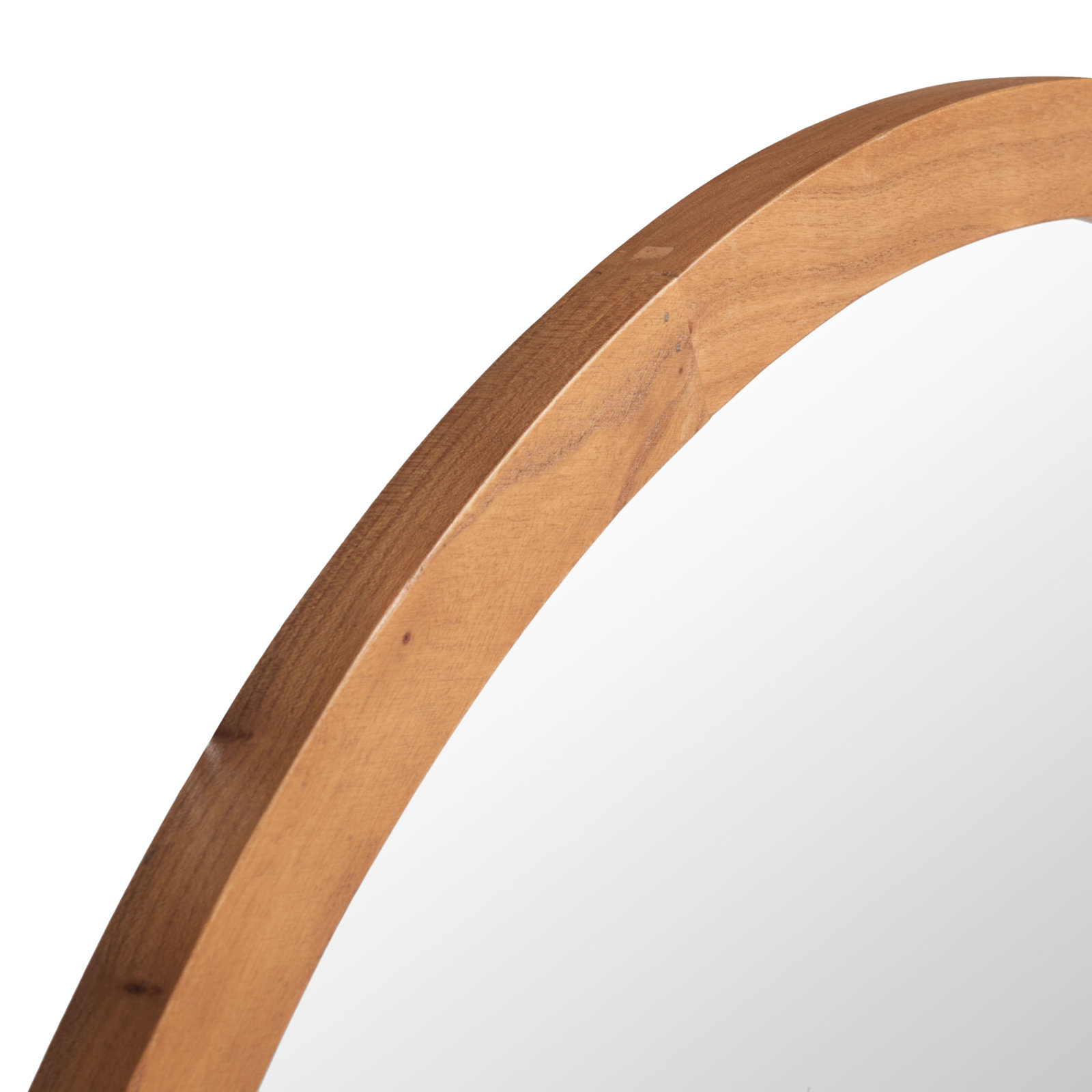 Karima Solid Wood Wall Mirror, Brown