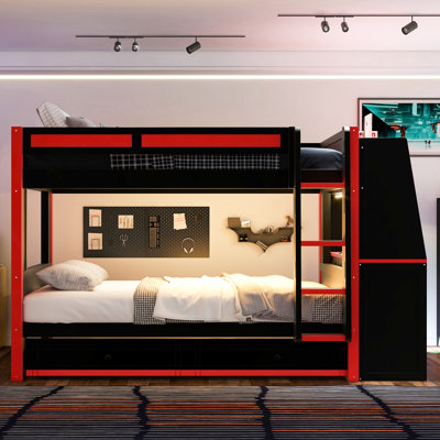 Bunk Bed With Desk And 2 Drawers