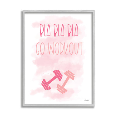 Go Workout Girl Gym Weights Pink Misty Background " Go Workout Girl Gym Weights Pink Misty Background "