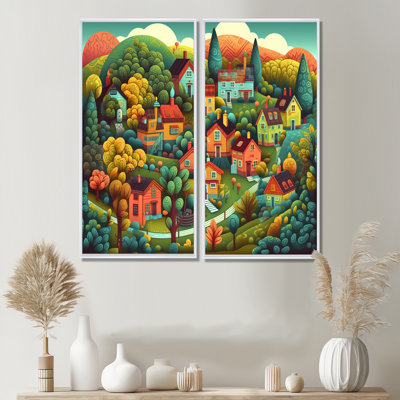Petite ville village II - Grand paysage, impressions sur toile