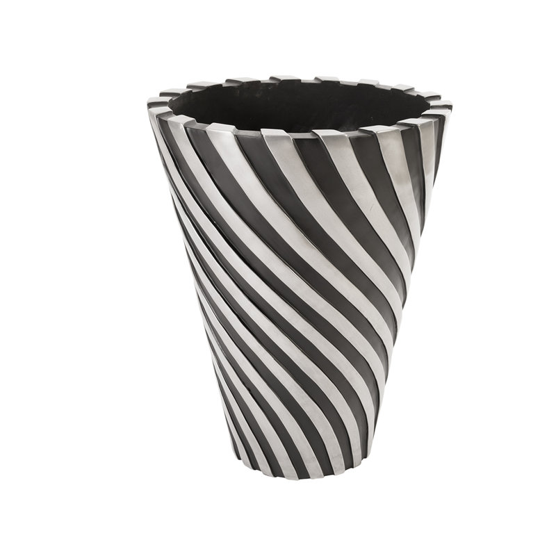 Turbo Resin Pot Planter, 12" H x 16" W x 16" D, Gel Coat White