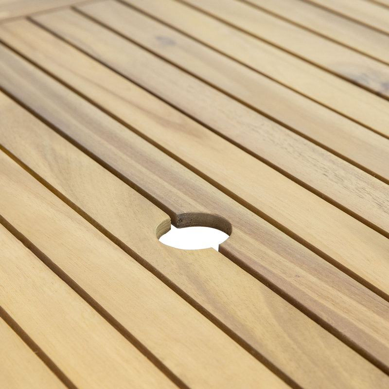 Table de salle à manger d'extérieur en bois d'acacia Hatteras