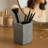 Luxury Handcrafted Natural Slate Stone Organizer Heavy Duty Chemical-Free Toothbrush Makeup Brush and Pen Holder for Bathroom Vanity Office & Garage