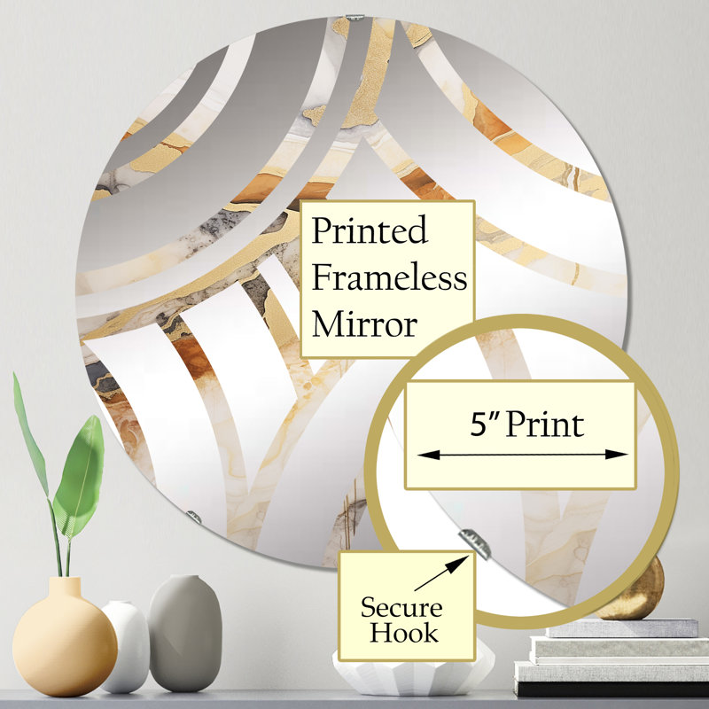 Miroir décoratif Evanny, 23,6 po x 23,6 po