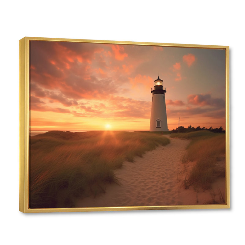 Coucher de soleil sur le Delaware, impression sur toile, H 12 po x l 20 po x P 1 po, Cadre flottant doré