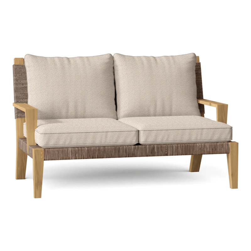 Hadley Outdoor 2 - Seat Loveseat, Demo Putty, Hadley Hemp