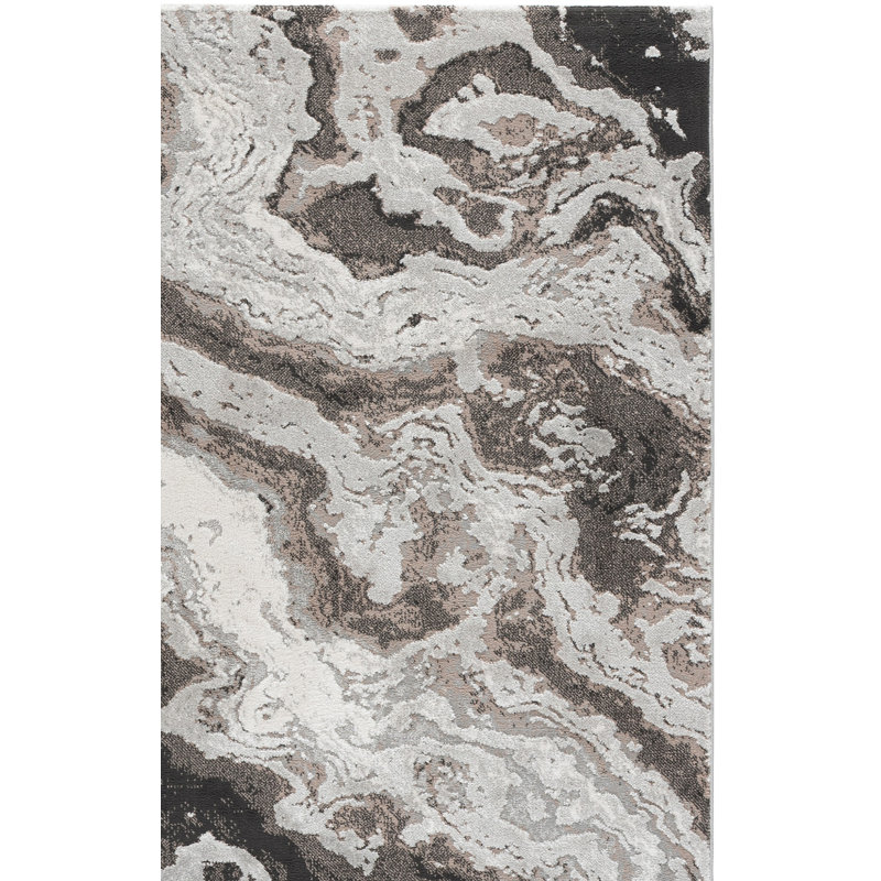 Chamber Power Loom Performance Abstract Indoor Rug, 5'-3" x 7'-6" Rectangle