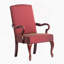 Fauteuil à col-de-cygne rouge