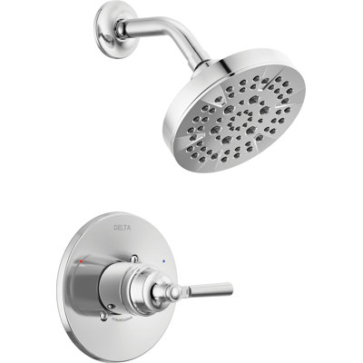 Ensemble de robinet de douche à fonction unique, ensemble de garniture de valve, pomme de douche et poignées Delta SAYLOR ™