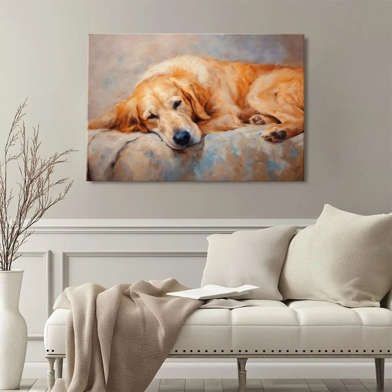 Impression sur toile encadrée Golden Retriever