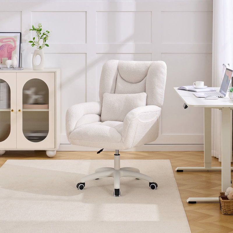 Fauteuil de bureau Teddy, Ivoire ivoire, Ivoire ivoire