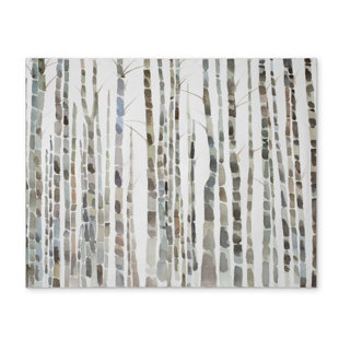 Birch Trees Forest White Polyester Placemat | Home Decor