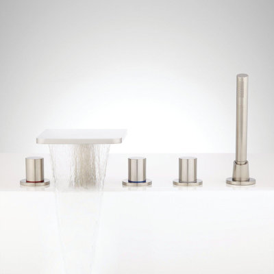 Knox Deck Mounted Roman Tub Filler with Diverter- Includes Hand Shower