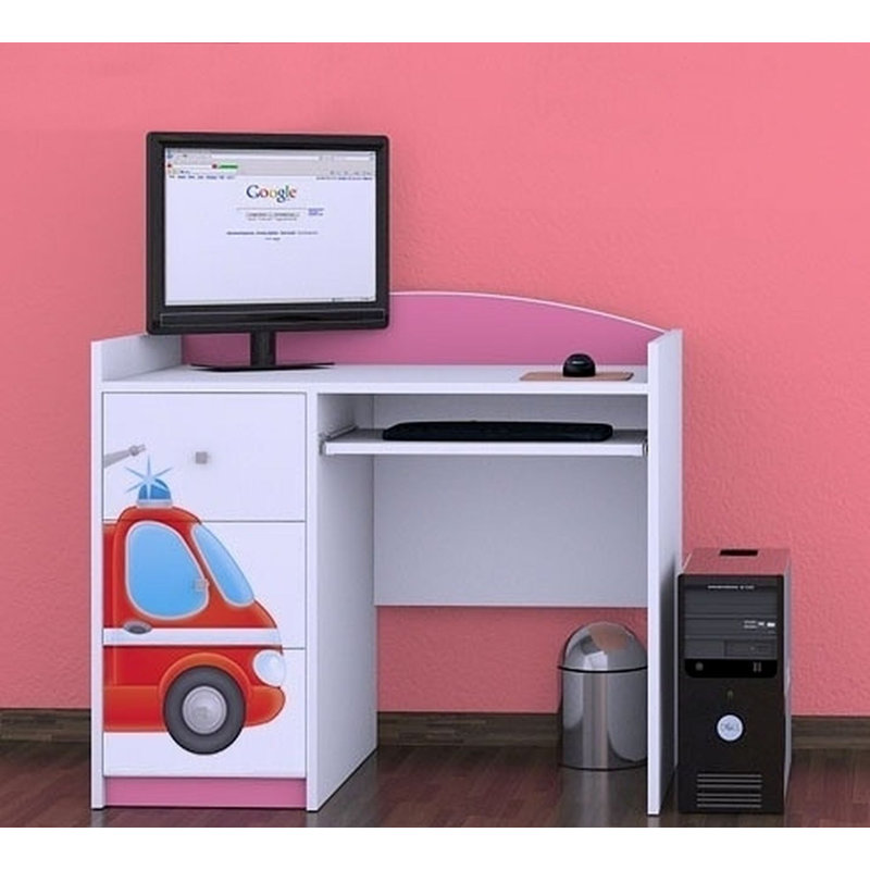 Charlie 100cm Computer Desk, Pink