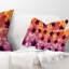 Gros plan, motif de fleurs mauves - coussin décoratif imprimé floral