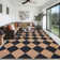 Machine Washable Easy Jute Area Rugs for Living Room Bedroom Distressed Checkered Office Carpet High Traffic Entryway Rug Non Slip Backing Trellis Farmhouse Floor Cover