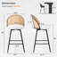 361° Swivel Upholstered Rattan Counter Height Bar Stool-1521301506-1507232250-1493172909