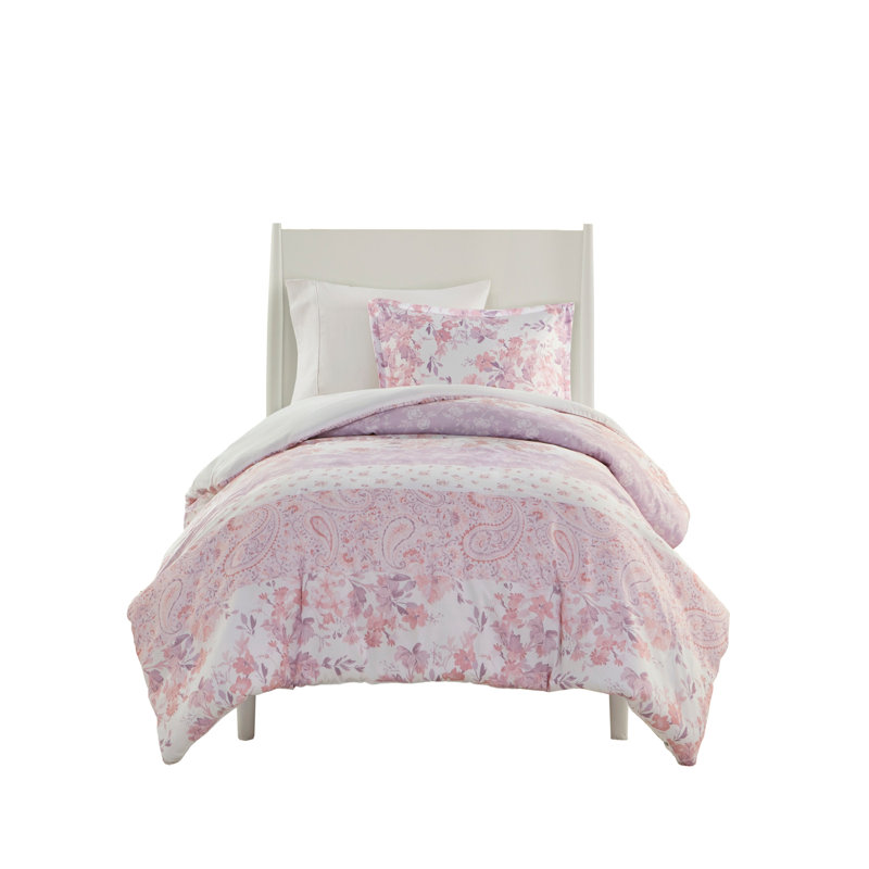 Ensemble d'édredon à motif écossais Gracie Mills Simone - Simple / Simple XL, Cachemire rose