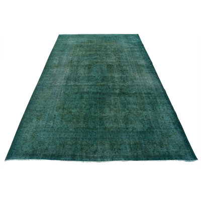 Tapis bleu unique de 9 pi 4 po x 12 pi 11 po