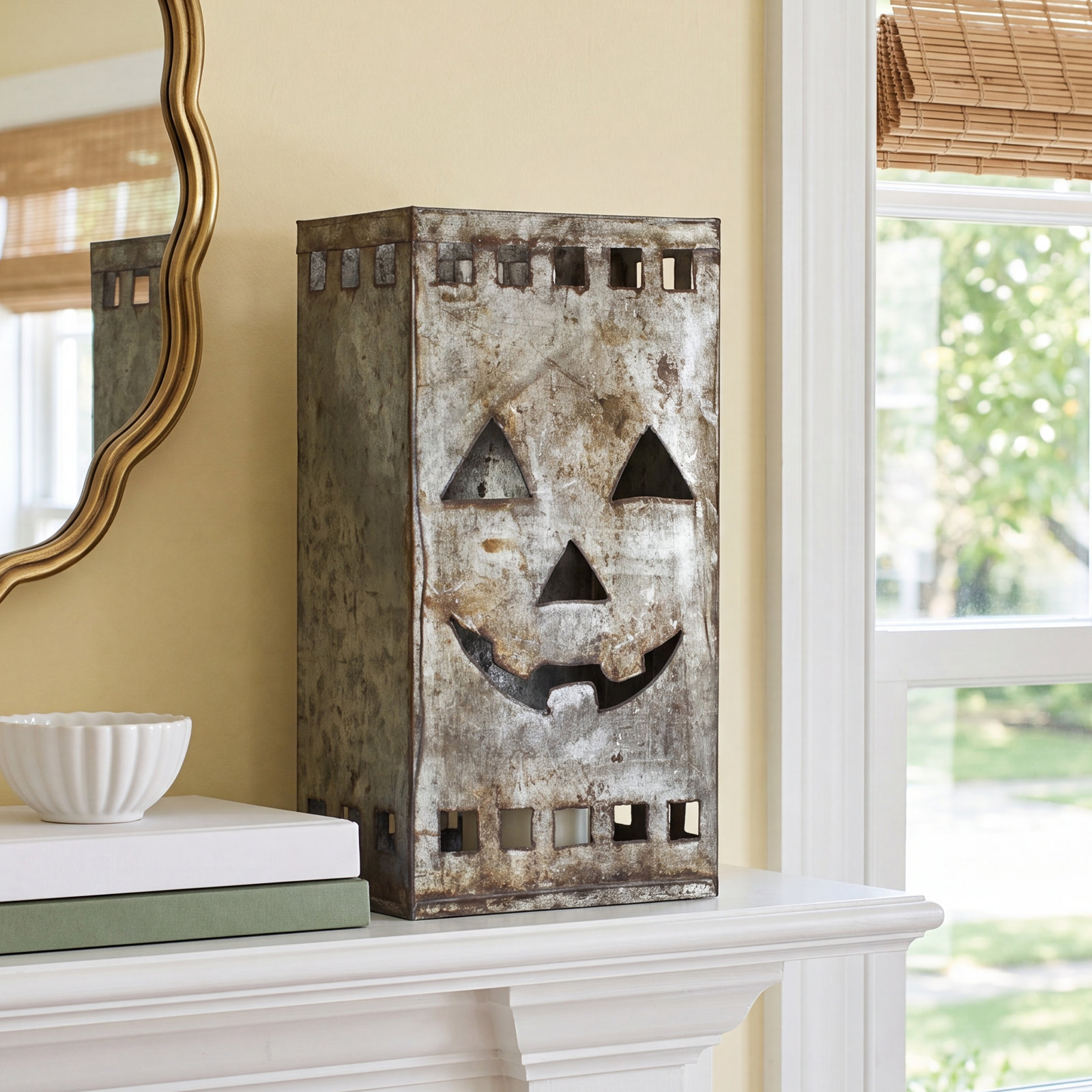 TIN BAG JACK-O-LANTERN LUMINARY
