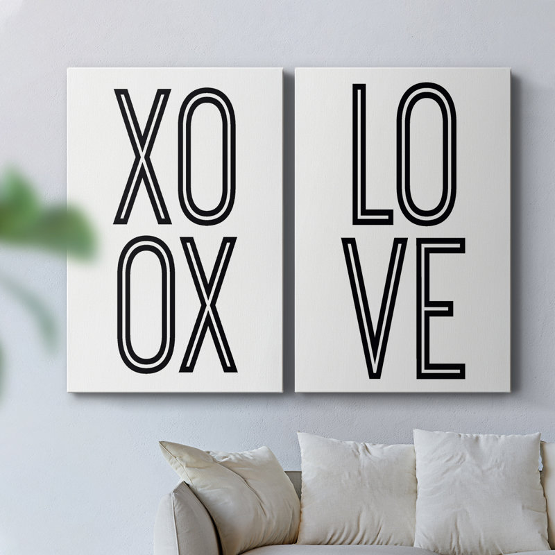 «Bold Love I», toile tendue avec châssis de qualité supérieure, prête à être accrochée, H 27 po x l 36 po