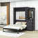 Lit escamotable en bois avec garde-robe