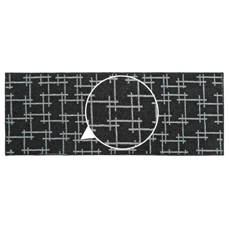 Non-Slip Indoor Doormat, Black, Rectangle W57 x L150 cm
