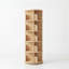 5 Tier Rotating Bookshelf, 360° Spinning Round Bookcase, Wooden Storage Shelf For Bedroom, Living Room, Home Office, Natural