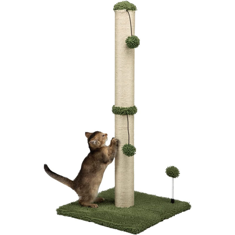 Faedra 34 " H Cat Scratching Post, Cactus Green