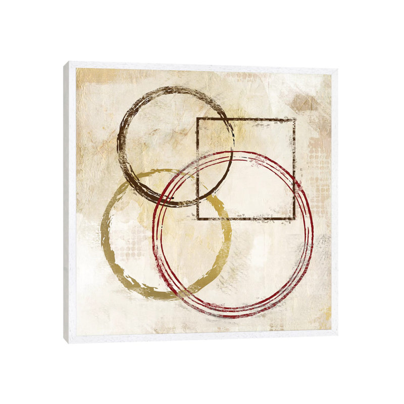Circles And Squares II by Kimberly Allen - Gallery-Wrapped Canvas Giclée on Canvas, White Floater Framed