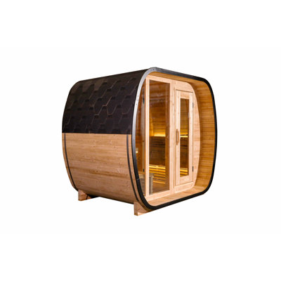 4 - Person Traditional Square Steam Sauna With Built - In Small Changing Room