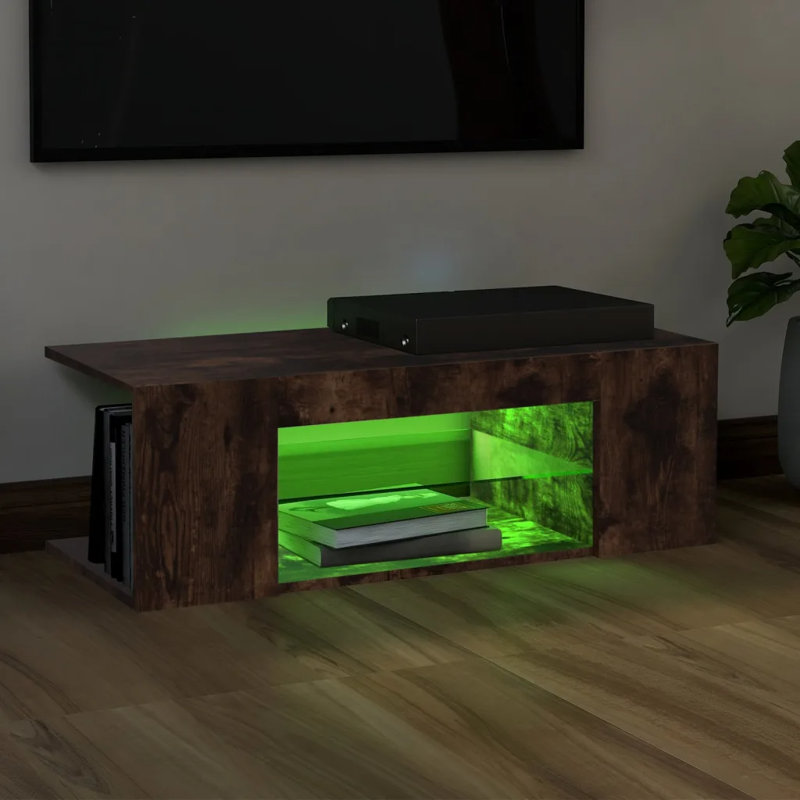 Meuble télé avec meuble télé vidaXL, Chêne fumé