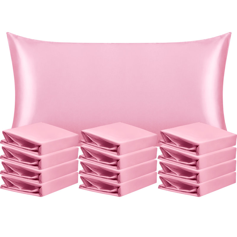 Taie d'oreiller en microfibre / polyester de couleur unie , Très grand, Rose