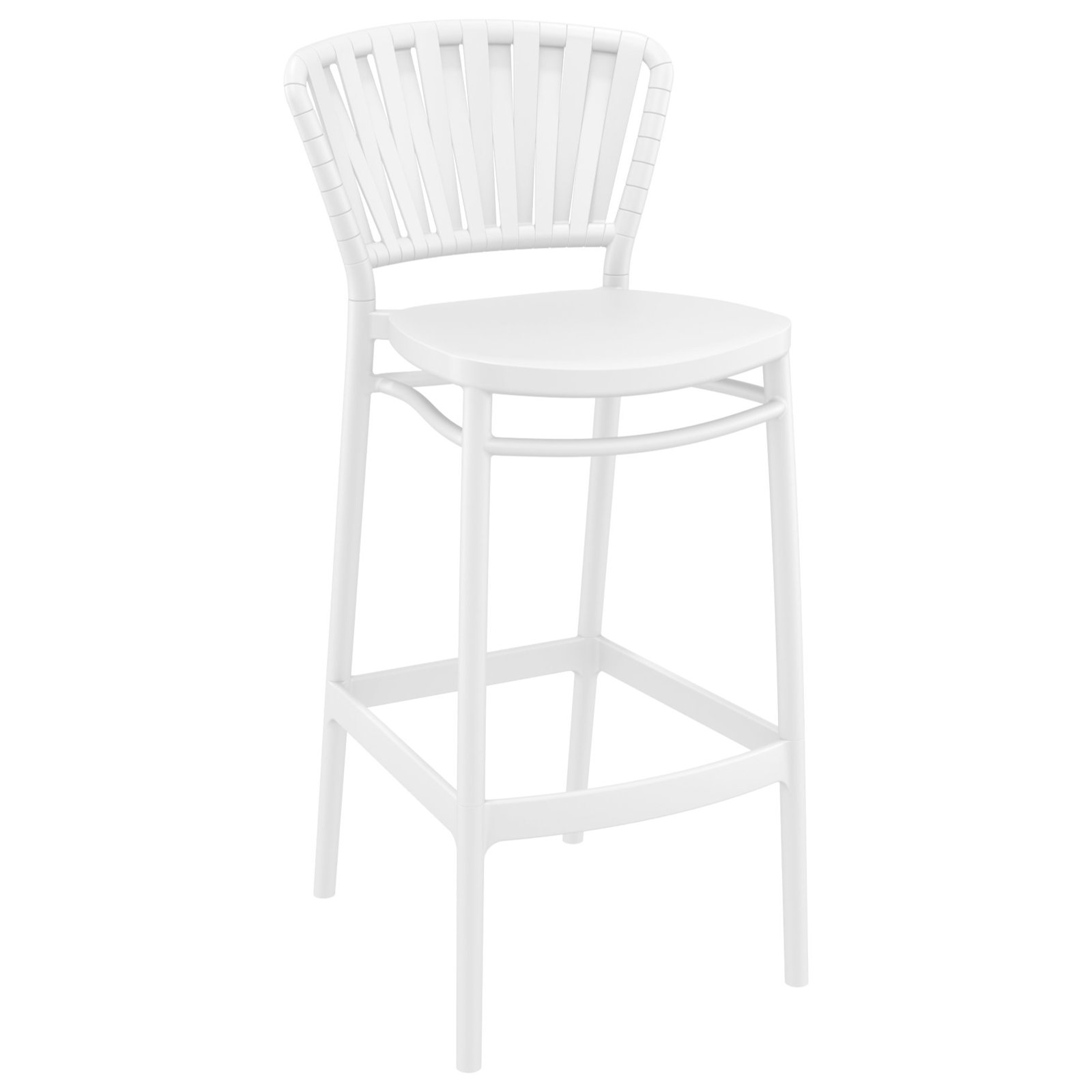 Newport Outdoor Barstool, 29.5", White