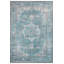 Tapis bleu sarcelle à motif tissé rétro-1878563563