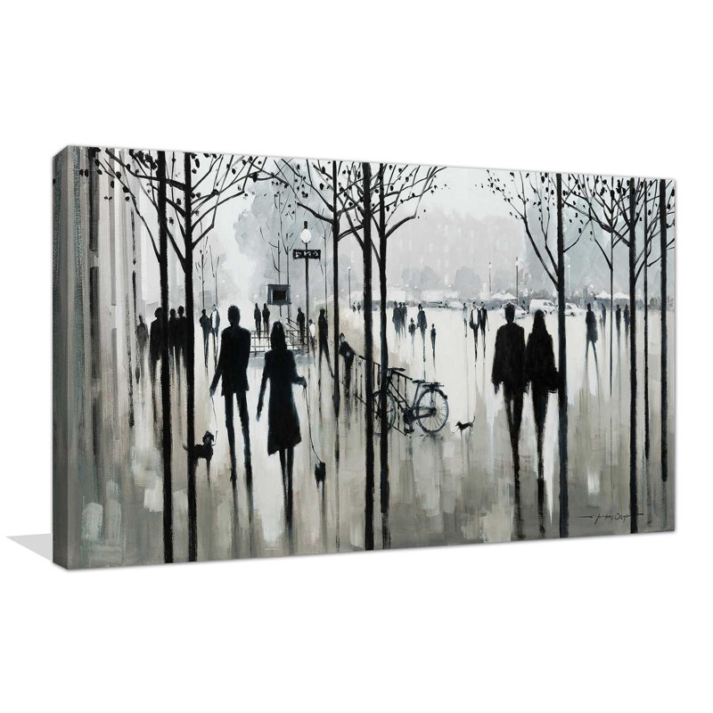 Morning Paris par - Peinture, Toile tendue, H 18 po x l 30 po x P 1 po