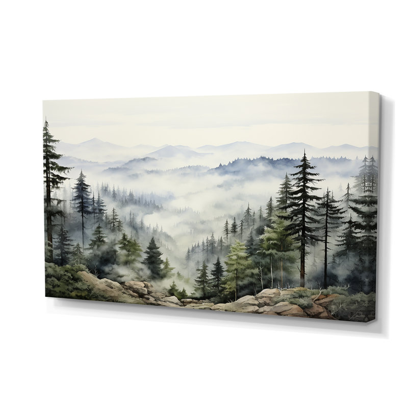 Pin, montagne brumeuse I - impressions murales florales