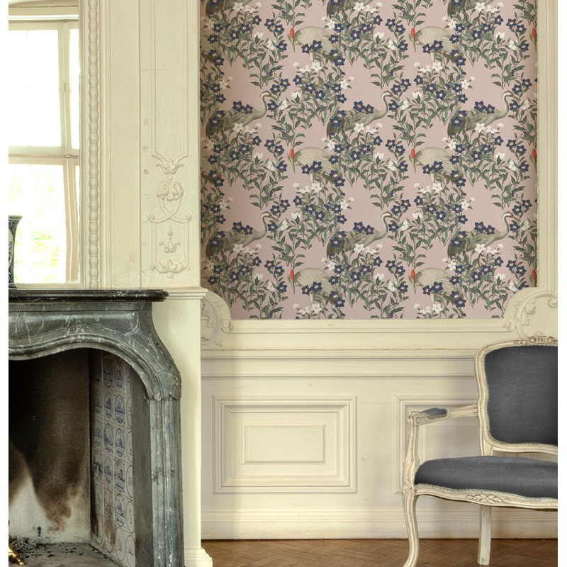 Yuki Osada Floral Wallpaper Double Roll, Pink