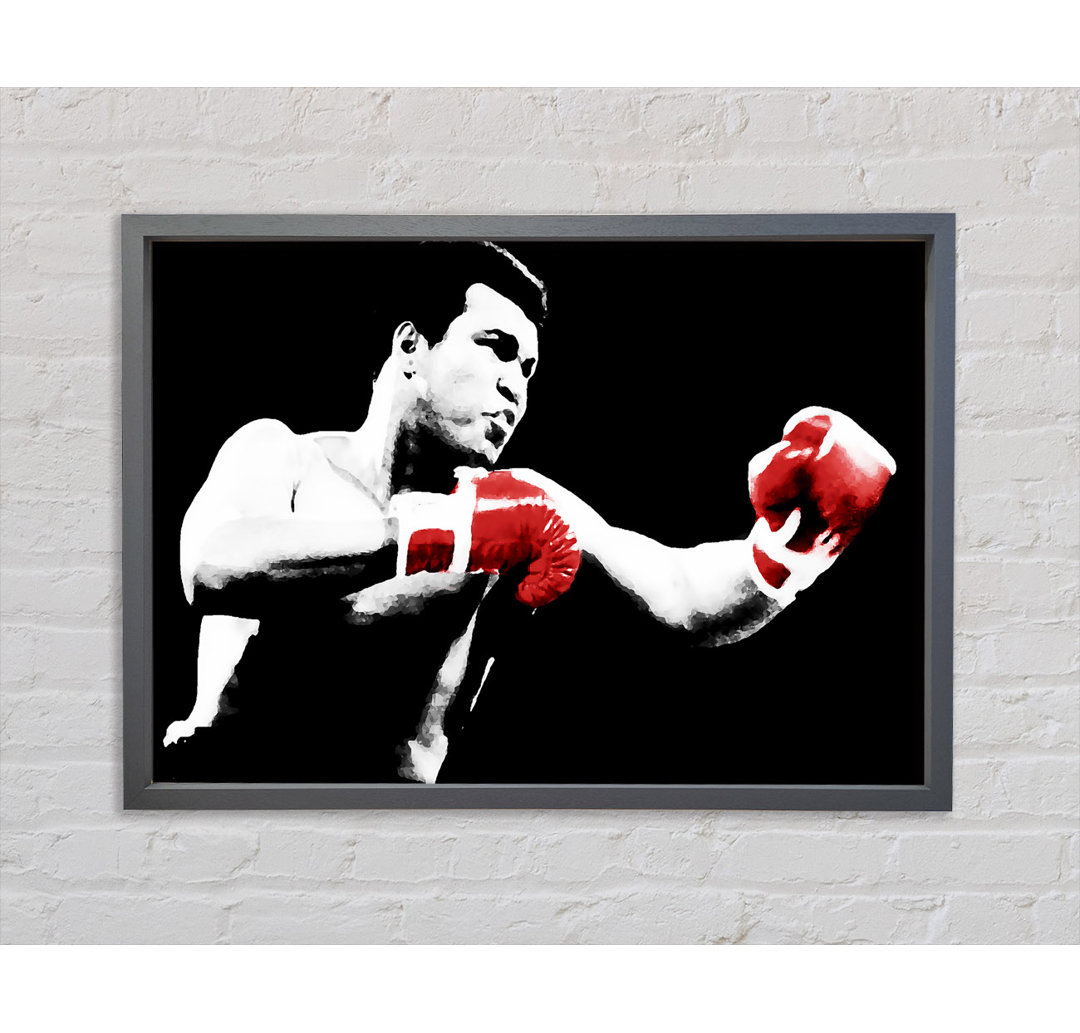 Muhammad Ali Rote Boxhandschuhe - Druck