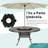 9-Piece Dining Set includes 1 round table with detachable lazy susan, 8 cushioned chairs-1928545870