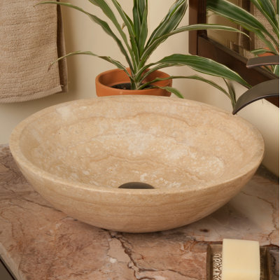Travertine Vessel Bathroom Sink