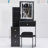 29.2" Small Left Bedside Cabinet Vanity Table + Cushioned Stool